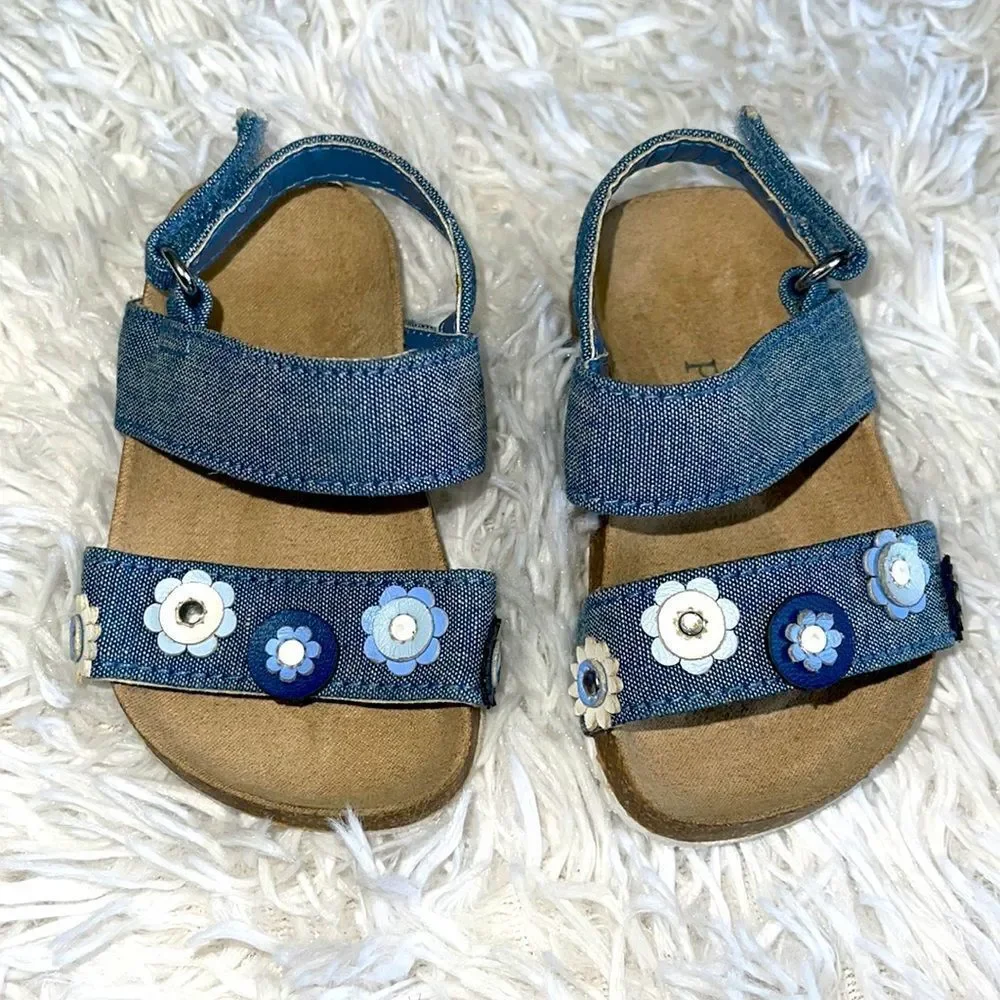 The Children’s Place Baby Girl’s Open Toe Ankle Strap Embellished Sandals 6/12M